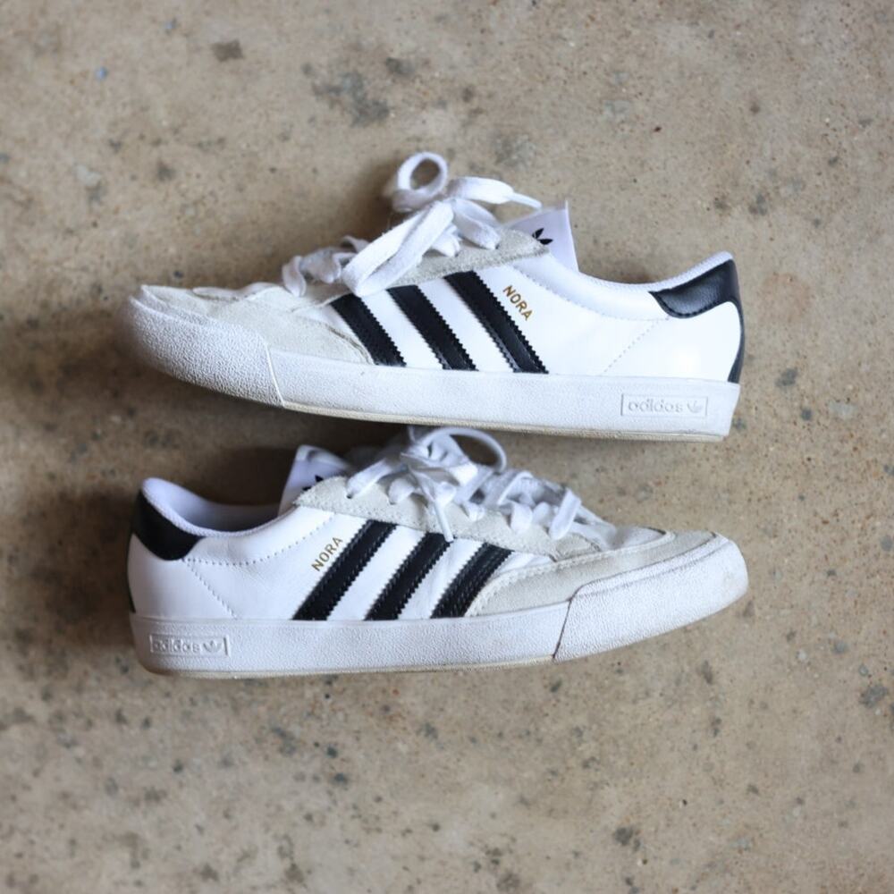 Adidas Nora White & Black Casual Sneakers Women's Shoes Size 7 Skate